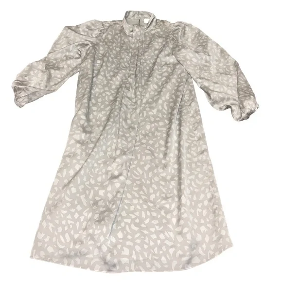 NWT Ann Taylor Animal Print Long Sleeve Twist Neck Shift Dress Size XS - Picture 3 of 8